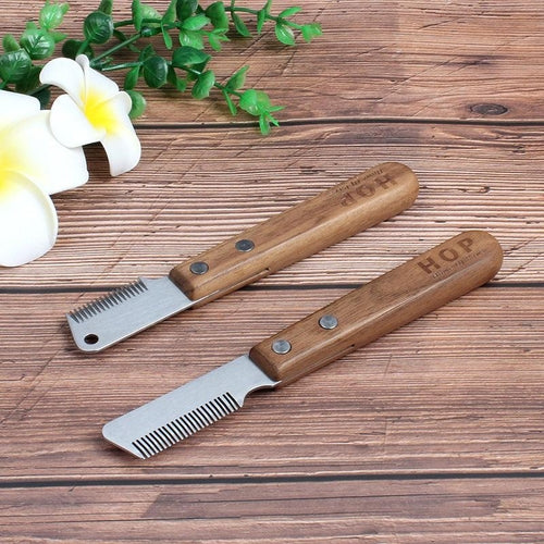 Pet Plucking Knife Comb Wooden Handle Terrier Dog Supplies Pet Shaving