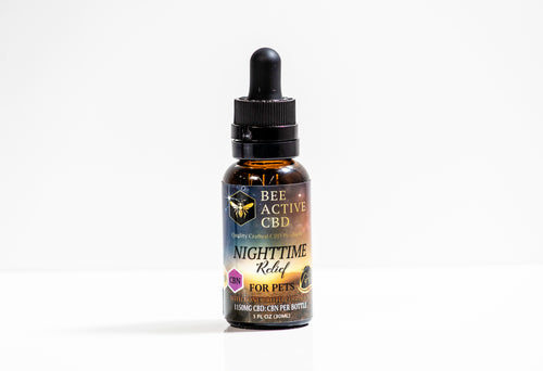 Bee Active Nighttime Relief Pet Tincture — Full Spectrum CBD + CBN - Bone Broth